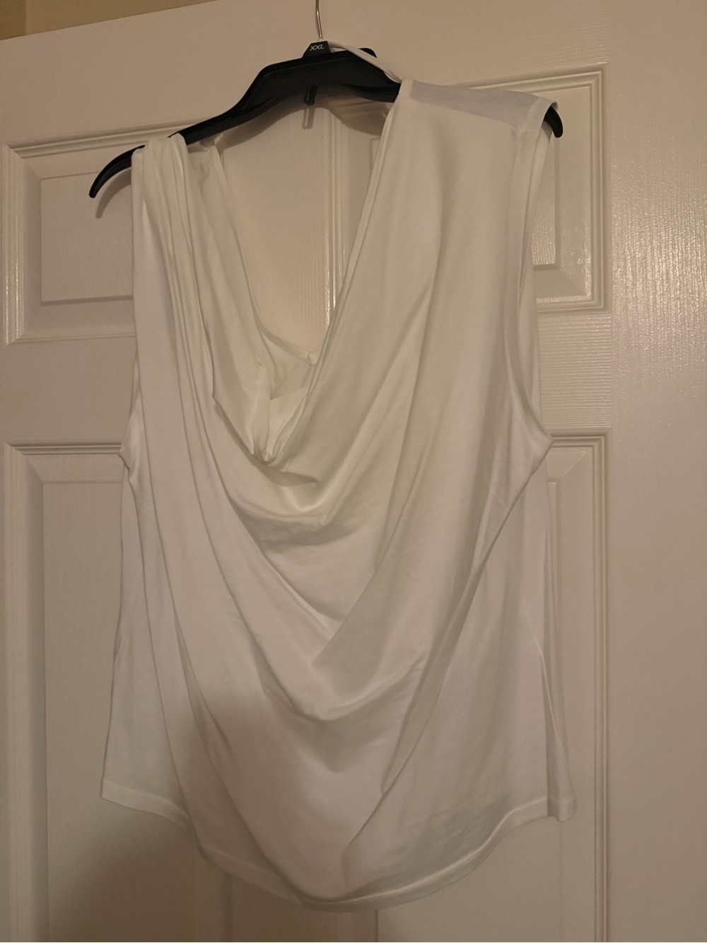 LOFT White Cowl Neck Sleeveless Blouse